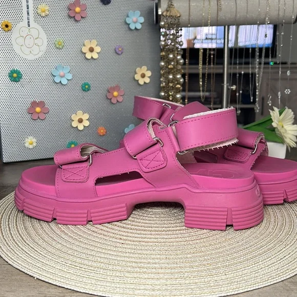 Ganni Pink Sling Back Sandles - Picture 5 of 10